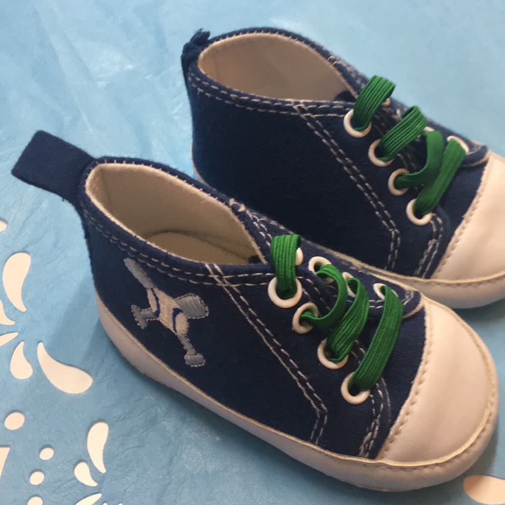 Baby Gear baseball shoes baby walkers blue 3-6 m - Picture 2 of 8
